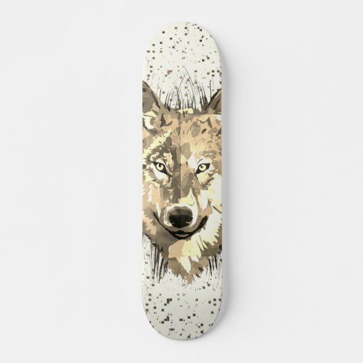 Wolf Skateboard Deck | Sepia Wolf Head (Vorne)