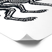 Wolf Skeleton Halloween Poster (Ecke)