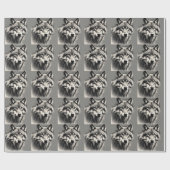 Wolf Sketch Geschenkpapier (Flach)