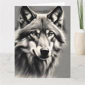 Wolf Sketch Karte (Vorderseite)