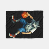 Wolf Sketll Spieler Fleecedecke (Vorderseite (Horizontal))