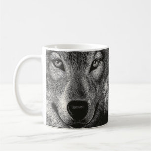 Wolf-Skizze-Tasse Kaffeetasse