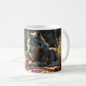 wolf smoking cigar and havinga picnic kaffeetasse (VorderseiteRechts)