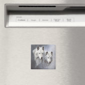 Wolf Snow Buddies Magnet (In Situ (Geschirrspüler))