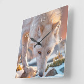 WOLF SNOW DRIFTER QUADRATISCHE WANDUHR (Winkel)