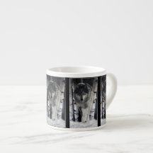 Wolf & Snowy Forest Espresso Tasse