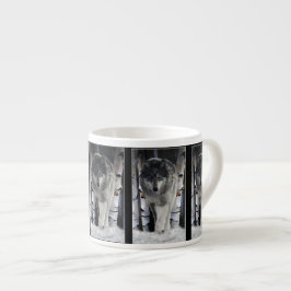 Wolf & Snowy Forest Espresso Tasse