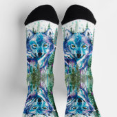 Wolf Socks | Farbige Wolfsocken Socken (Oben)