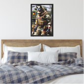 Wolf Soldier Warrior Gerahmte Leinwand Mauer (Insitu (Schlafzimmer))