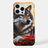 Wolf Solitude Amidst Nature iPhone Hülle (Rückseite)