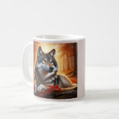 Wolf Solitude Amidst Nature Kaffeetasse (Vorderseite Links)