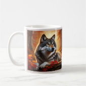 Wolf Solitude Amidst Nature Kaffeetasse (Links)