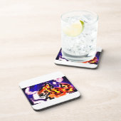 Wolf Sommernacht Getränkeuntersetzer (Rechte Seite)