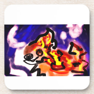 Wolf Sommernacht Getränkeuntersetzer