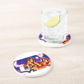 Wolf Sommernacht Getränkeuntersetzer (Seite)