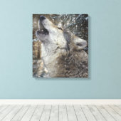 Wolf Song - Pastel Leinwanddruck (Insitu (Holzboden))