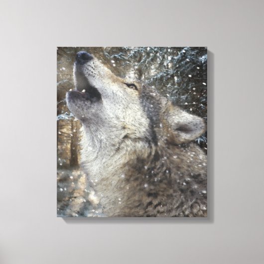 Wolf Song - Pastel Leinwanddruck (Vorderseite)