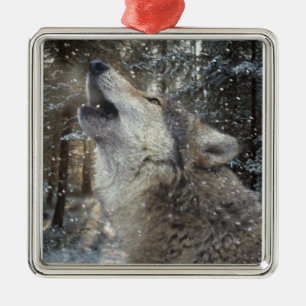 Wolf Song - Pastel Silbernes Ornament