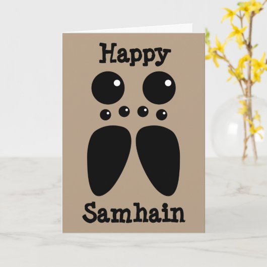 Wolf Spider Samhain Card Karte (Gelbe Blume)