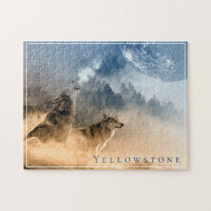 Wolf-Spiel Puzzlespiel-Yellowstone Puzzle