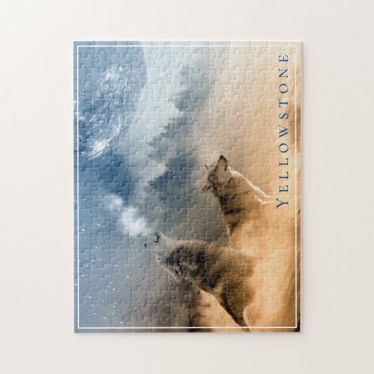 Wolf-Spiel Puzzlespiel-Yellowstone Puzzle (Vertikal)