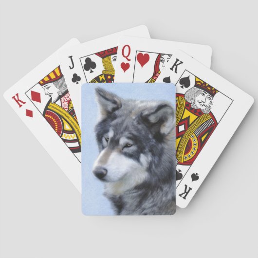 Wolf-Spielkarte-Plattform Spielkarten (Rückseite)
