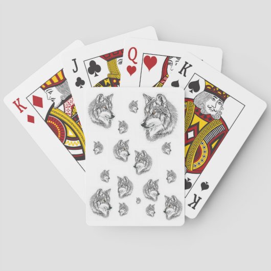 Wolf Spielkarten-Deck Spielkarten (Rückseite)