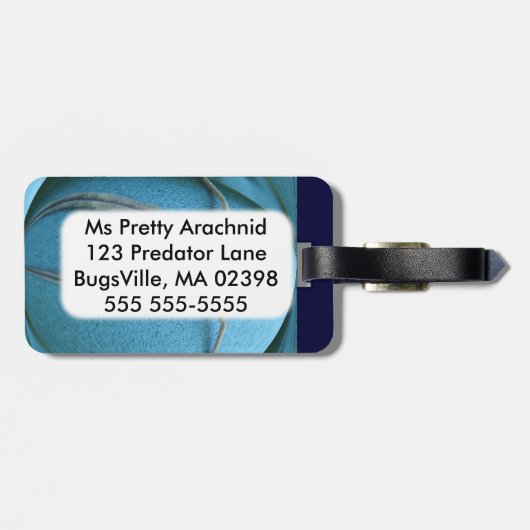 Wolf-Spinne ~ Gepäckanhänger (Rückseite horizontal)