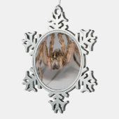 Wolf-Spinne Schneeflocken Zinn-Ornament (Rechts)