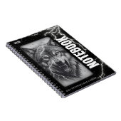Wolf Spiral Notebook - Gothic Lightning Ästhetik Notizblock (Rechte Seite)