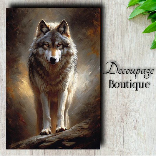 Wolf Spirit Decoupage Seidenpapier