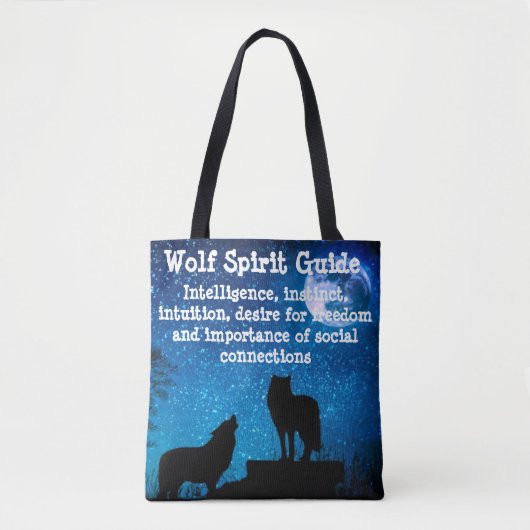 Wolf Spirit Guide Tote Bag Tasche (Vorderseite)