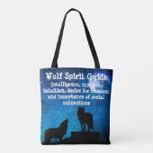 Wolf Spirit Guide Tote Bag Tasche (Rückseite)