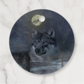 Wolf Spirit Moon Night Geschenkanhänger (Rückseite)