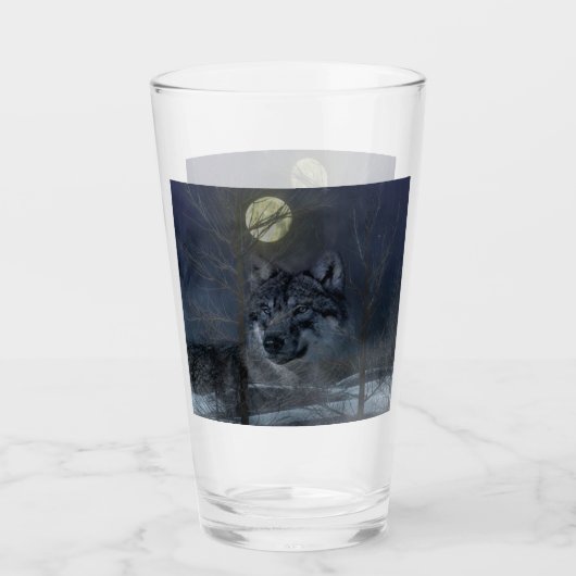 Wolf Spirit Moon Night Glas (Vorderseite)