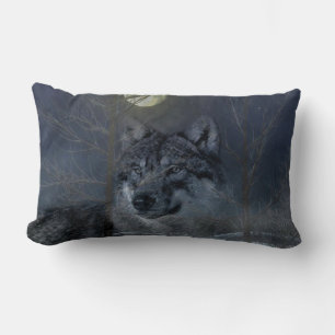 Wolf Spirit Moon Night Lendenkissen