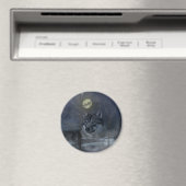 Wolf Spirit Moon Night Magnet (In Situ (Geschirrspüler))