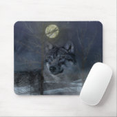 Wolf Spirit Moon Night Mousepad (Mit Mouse)