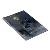 Wolf Spirit Moon Night Notizblock (Rechte Seite)