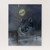 Wolf Spirit Moon Night Puzzle (Vertikal)