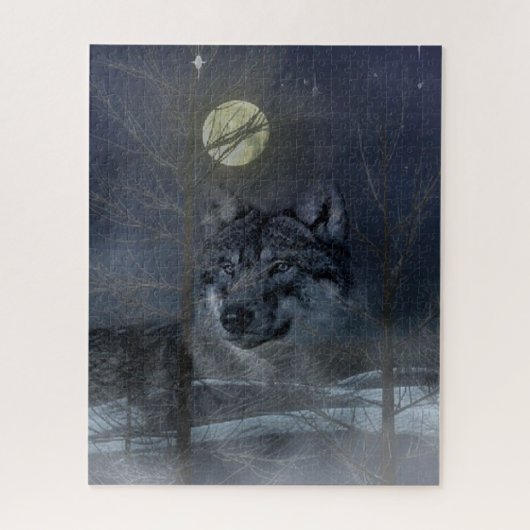 Wolf Spirit Moon Night Puzzle (Vertikal)