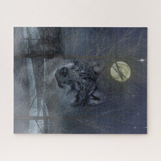 Wolf Spirit Moon Night Puzzle (Horizontal)