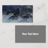 Wolf Spirit Moon Night Visitenkarte (Vorne/Hinten)