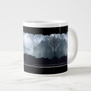 Wolf Spirit & Mountain Jumbo Soup & Coffee Tasse