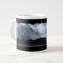 Wolf Spirit & Mountain Jumbo Soup & Coffee Tasse