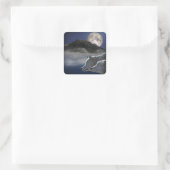 Wolf Spirit Quadratischer Aufkleber (Tasche)