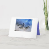 Wolf Spirits Feiertagskarte (Rückseite)