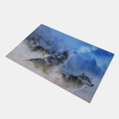 Wolf Spirits Fußmatte (Schrägansicht)