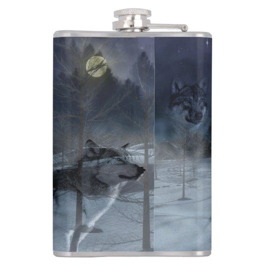 Wolf Spirits Howling Flachmann (Rückseite)