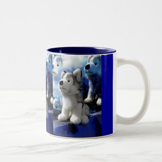 Wolf Spirits Zweifarbige Tasse (Rechts)